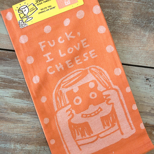 Fuck, I Love Cheese Woven Dish Towel | Alice-Louise Press