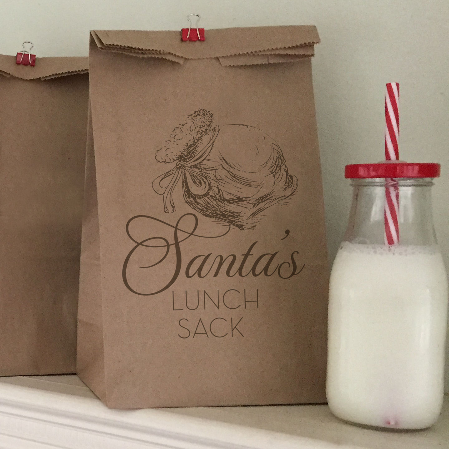 Santa's Lunch Sack Lunch Bags