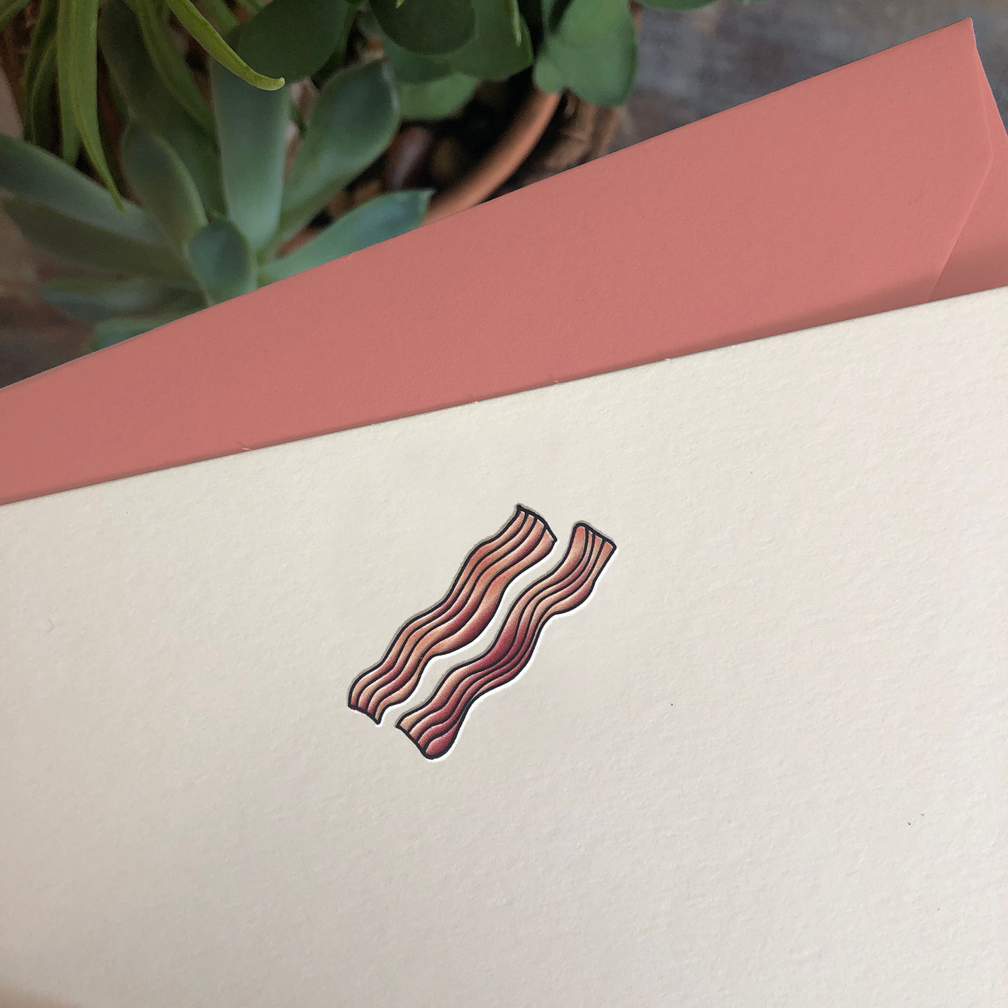 Bacon Notecard