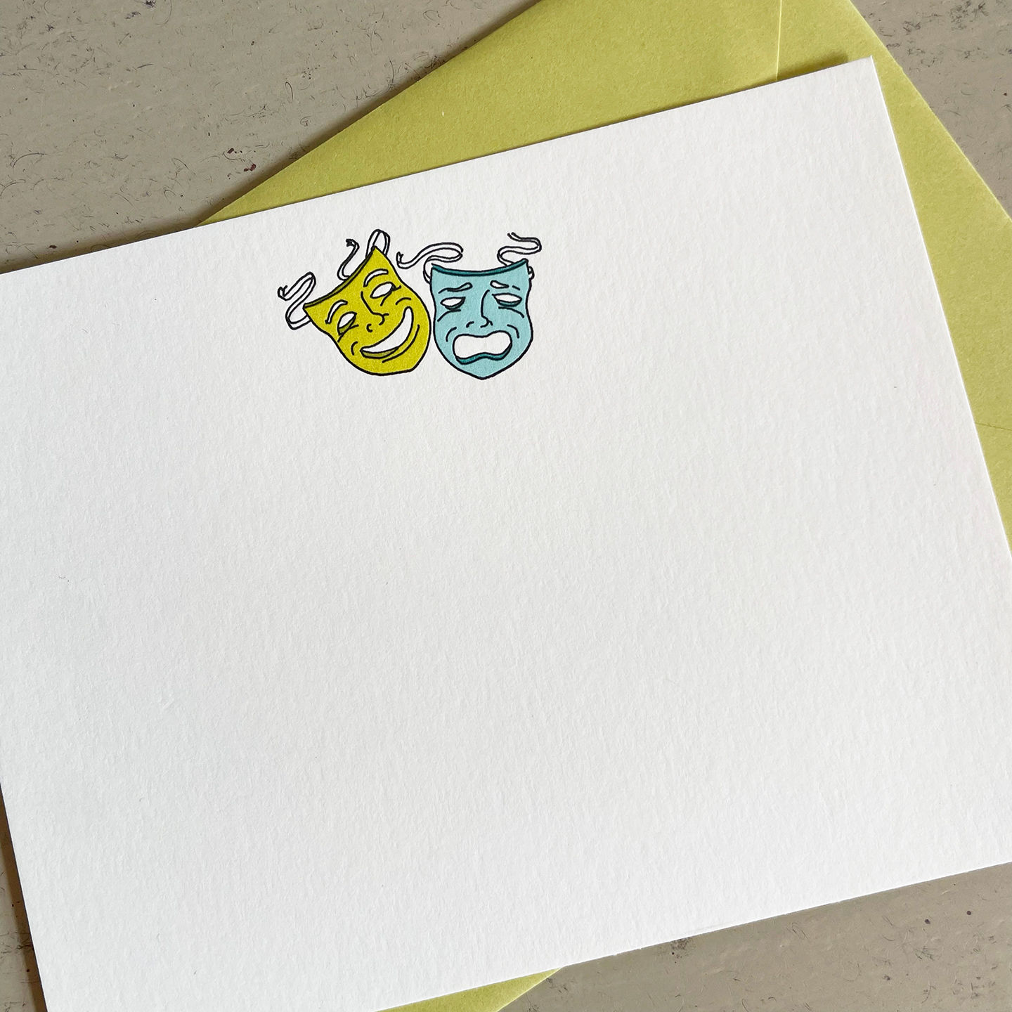 Theater Masks Notecard