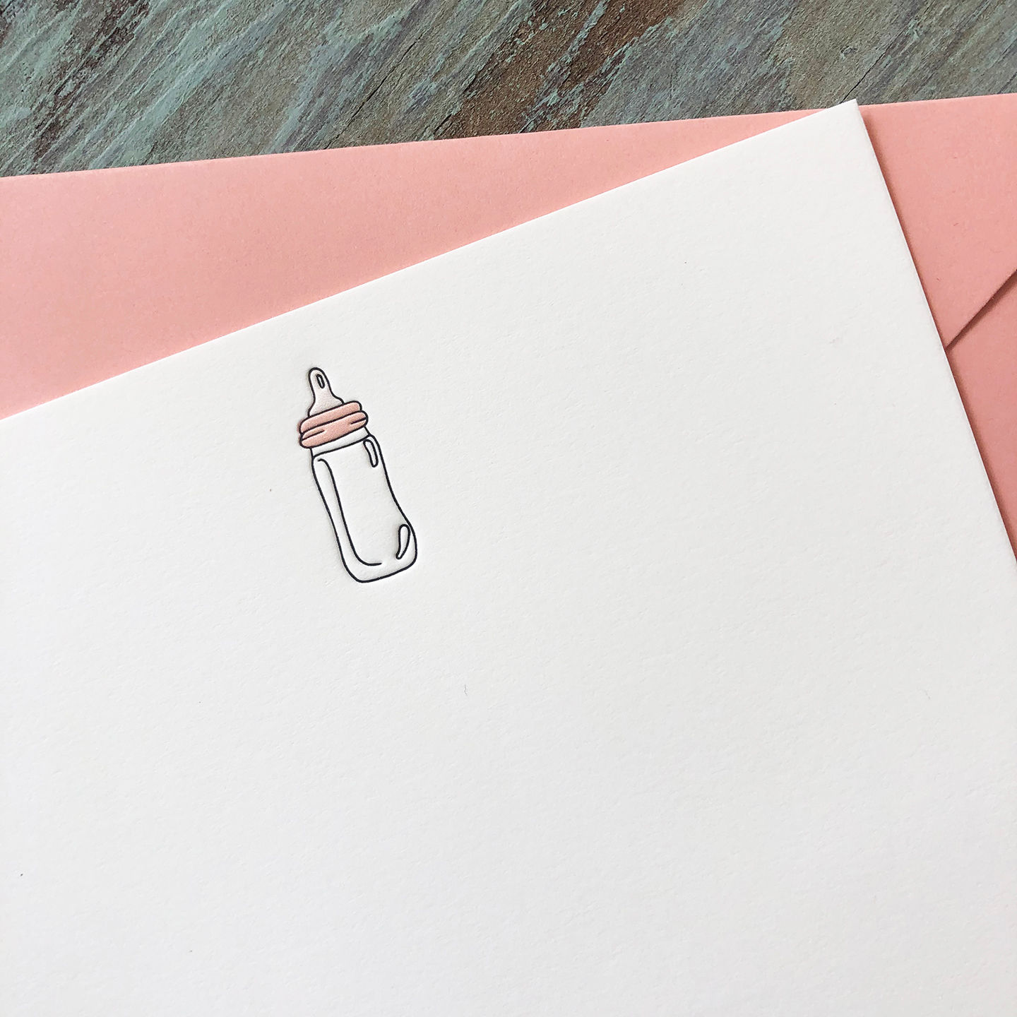 Baby Bottle Notecard
