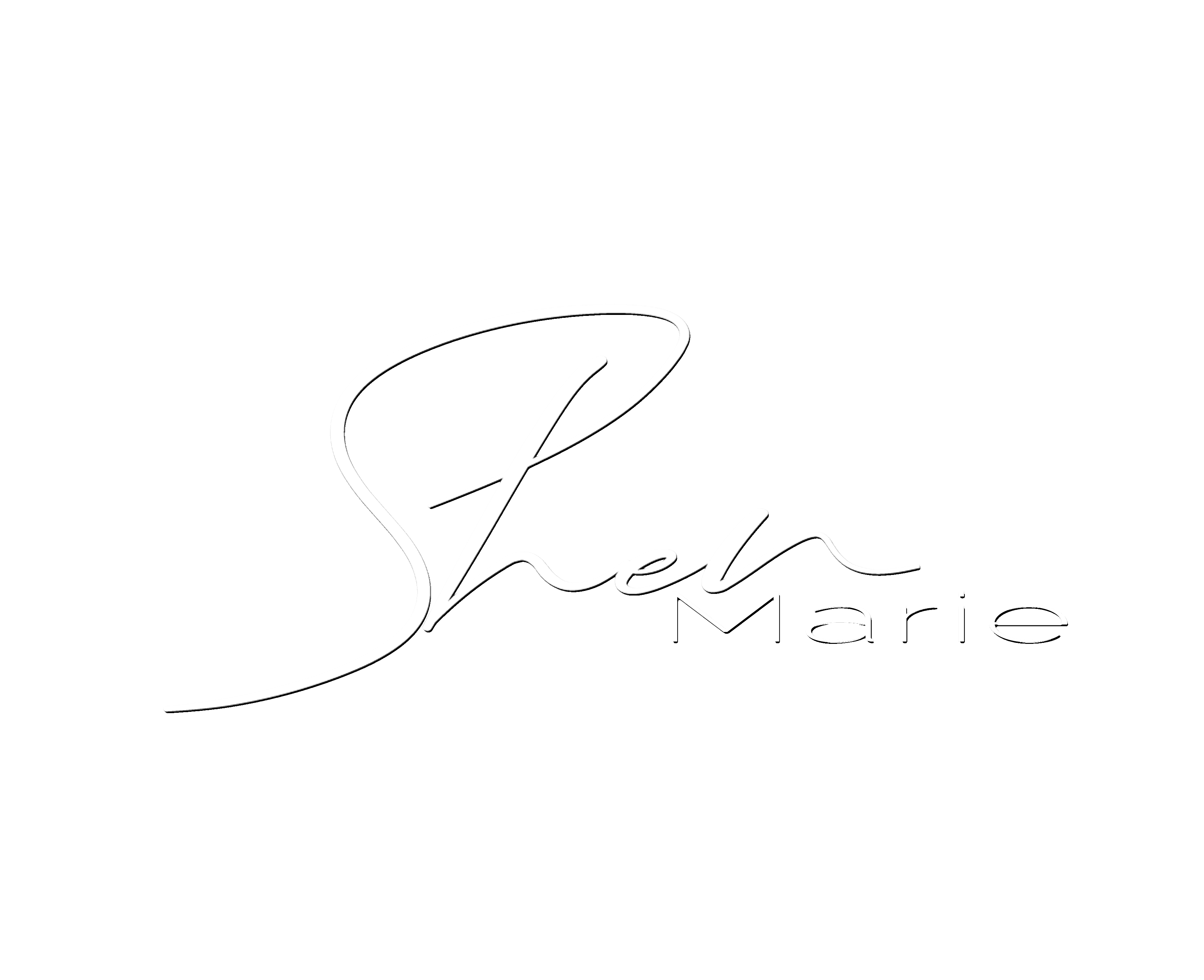 white shen marie logo outline.gif