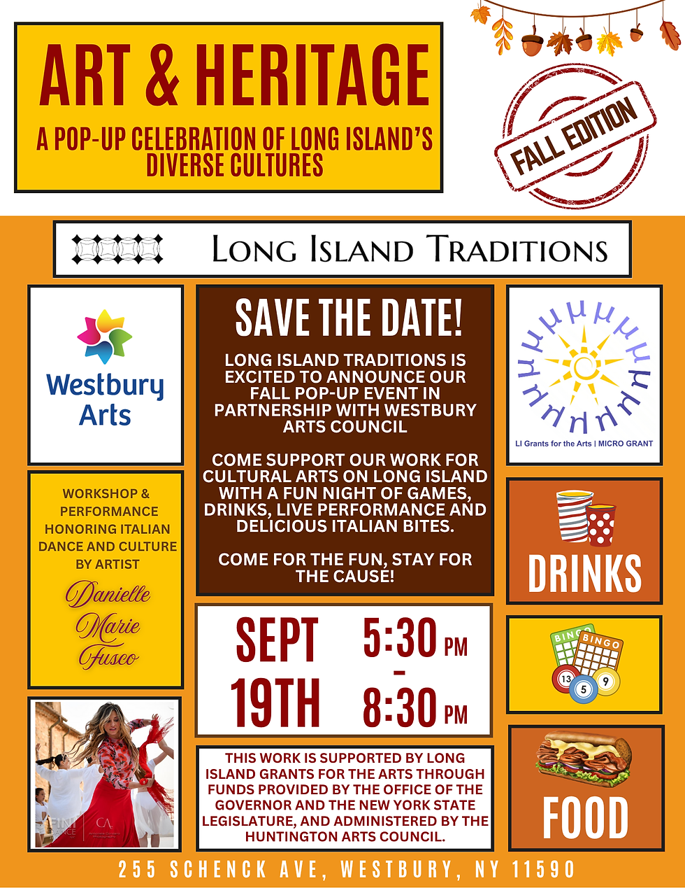 Art & Heritage - FALL EDITION- : A Pop-Up celebration of Long Island’s diverse cultures,
