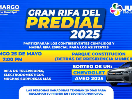 INVITAN AL GRAN SORTEO DEL PREDIAL ESTE DOMINGO.