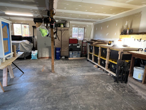 new storage tote rack for improved organization completed by Coastal Home Solutions by Natasha, Leland, North Carolina