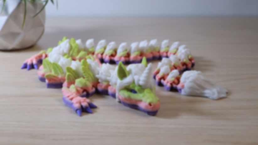 Unicorn 22 inch 3D Printed Articulated Dragon Fantasy Creature