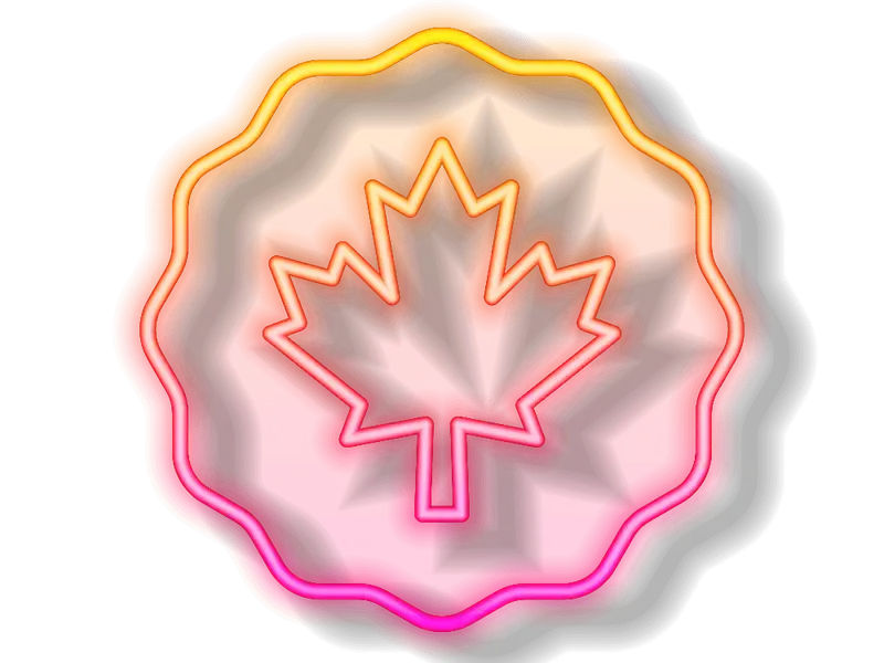 Maple leaf representing Canada Owned and operated.