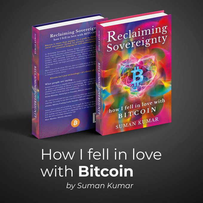 Reclaiming Sovereignty book cover, How I fell in love with Bitcoin by Suman Kumar