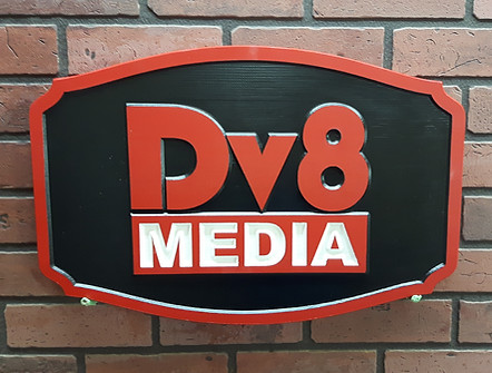 Wooden Business Sign with Logo Engraved