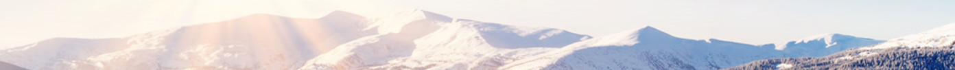 Snowy Mountain Sunset