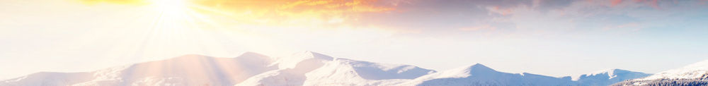 Snowy Mountain Sunset