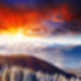 Snowy Mountain Sunset