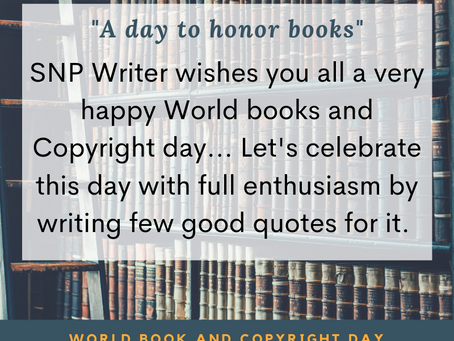 Wishes of World Books and Copyright Day 2021