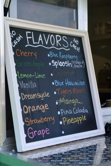 Fun flavors to choose from like tiger's blood