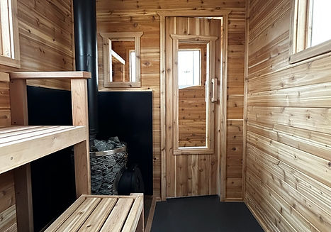8 person wood fired mobile sauna