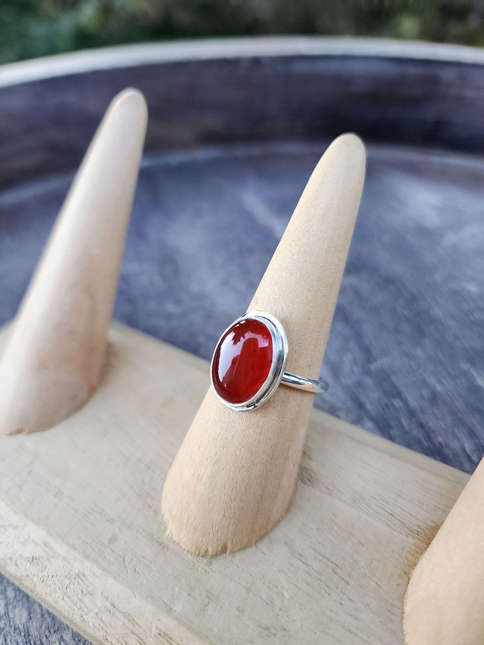 Thumbnail: Carnelian Sterling Silver Ring Size 6.5