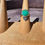 Thumbnail: Chrysoprase Sterling Silver Ring Size 7.75