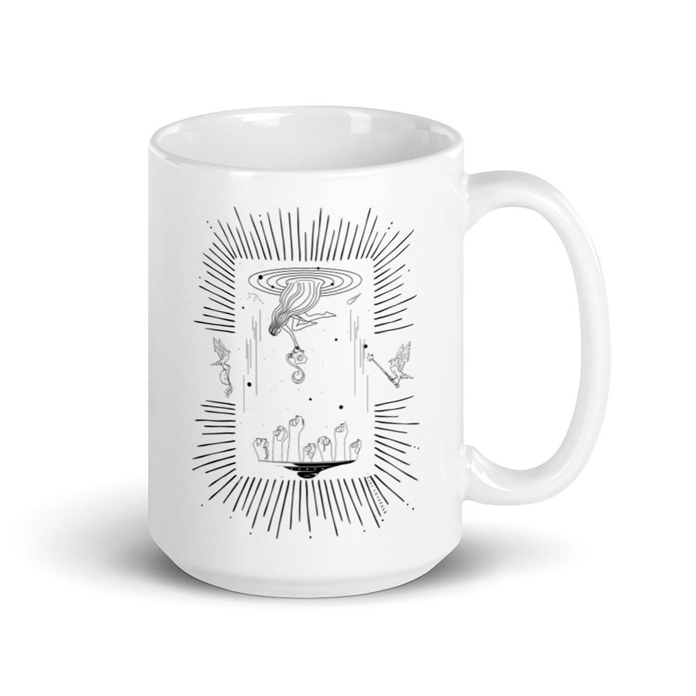 Thumbnail: Aquarius White glossy mug