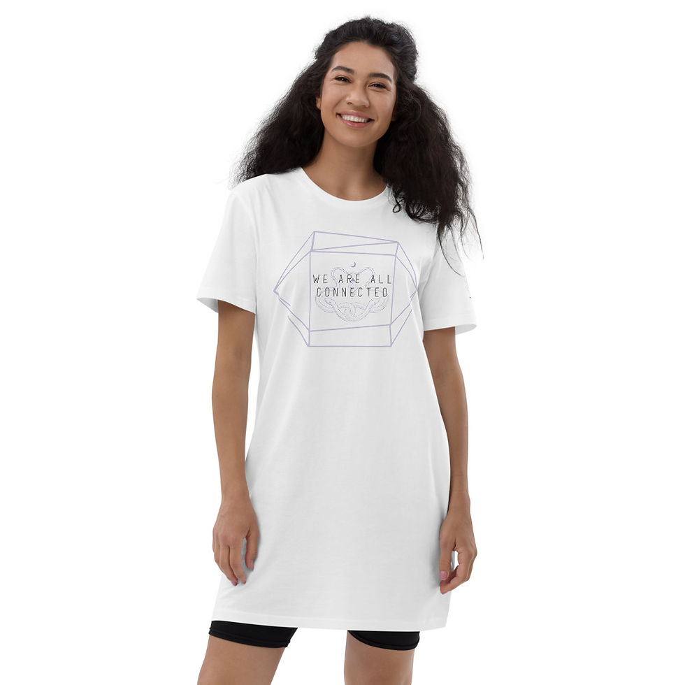 Thumbnail: White Organic cotton t-shirt dress Logo