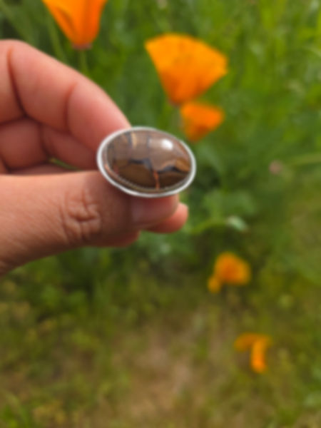 Septarian Sterling Silver Ring Size 5