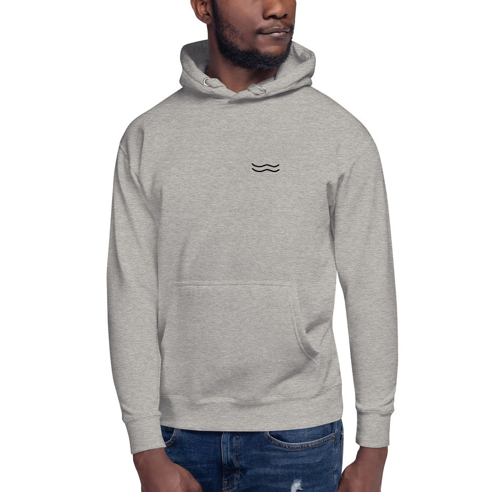 Thumbnail: Aquarius Unisex Hoodie Black Logo