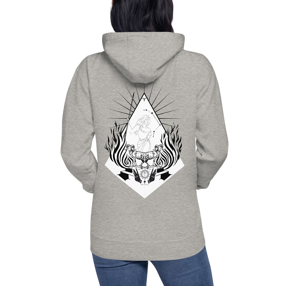 Thumbnail: Aries Unisex Hoodie Black Logo