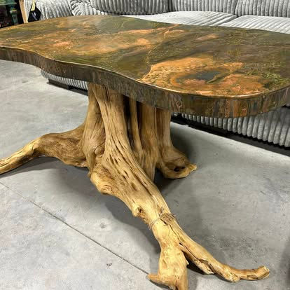 Seguaro Skeleton Copper Top LOCA-made Coffee Table
