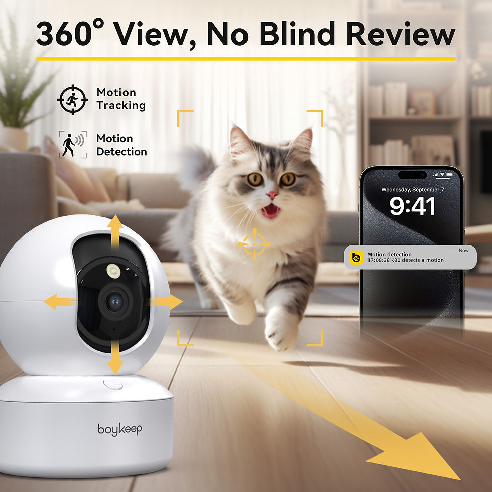 Thumbnail: BoyKeep Smart Camera 2K Security Protection Wifi Surveillance 5G/2.4GHz Indoor B