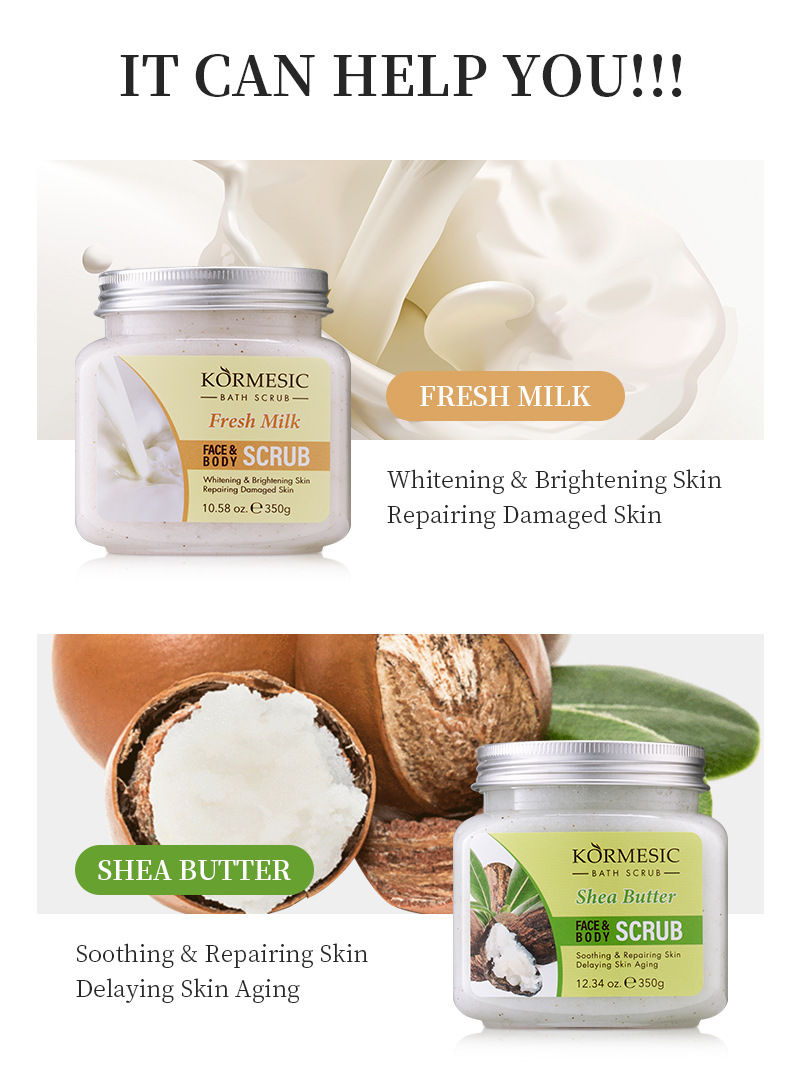 Thumbnail: KORMESIC Turmeric Body Scrub Cream Facial Moisturizing Deep Cleansing Milk Rose 