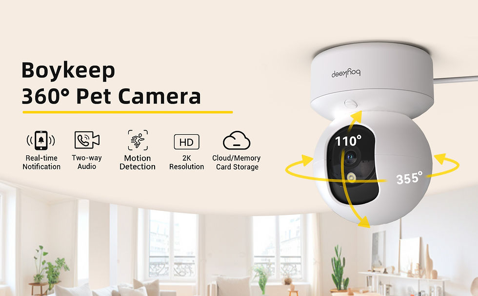 Thumbnail: BoyKeep Smart Camera 2K Security Protection Wifi Surveillance 5G/2.4GHz Indoor B