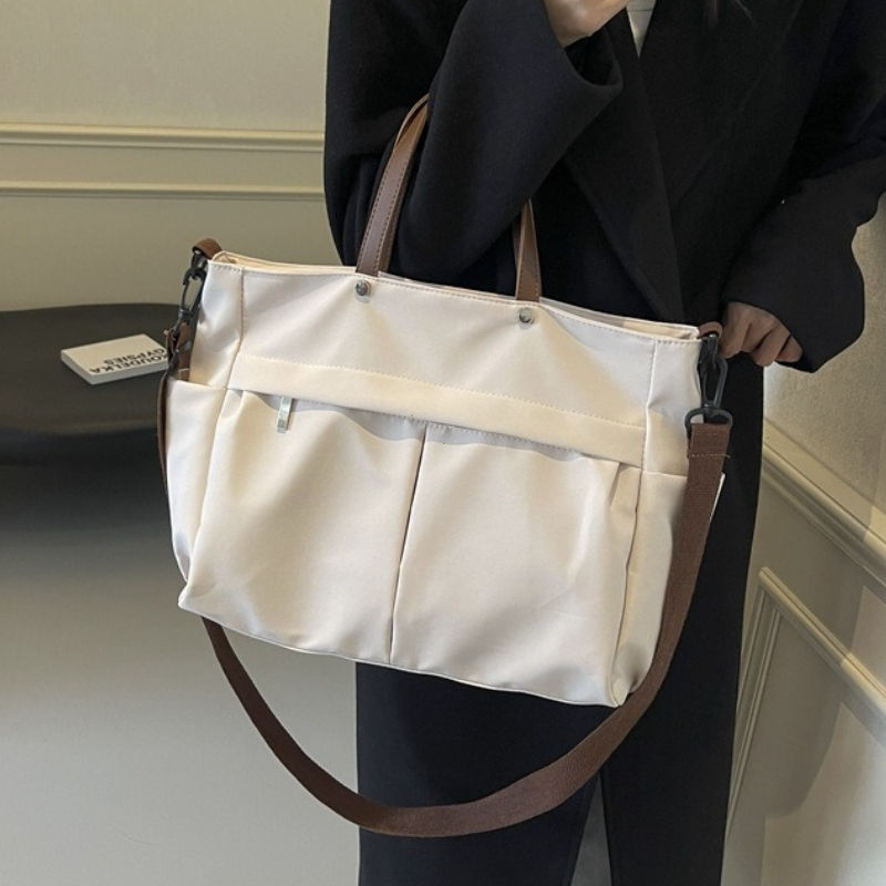 Thumbnail: Stylish Nylon Handbag Multiple Pocket Large Capacity Women's Tote Bag Lightweigh