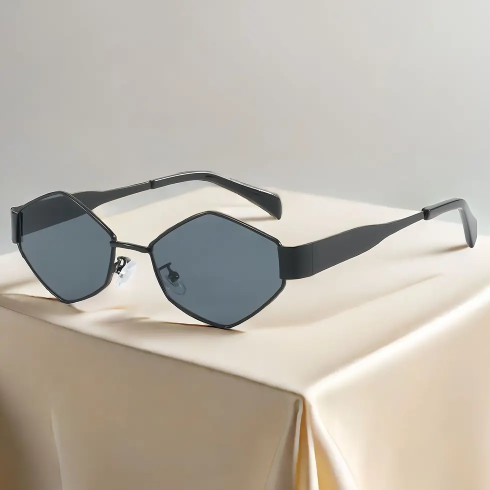 Thumbnail: Fashion Hexagon Sunglasses Women 2024 Luxury Brand Design Unique Polygon Sun Gla