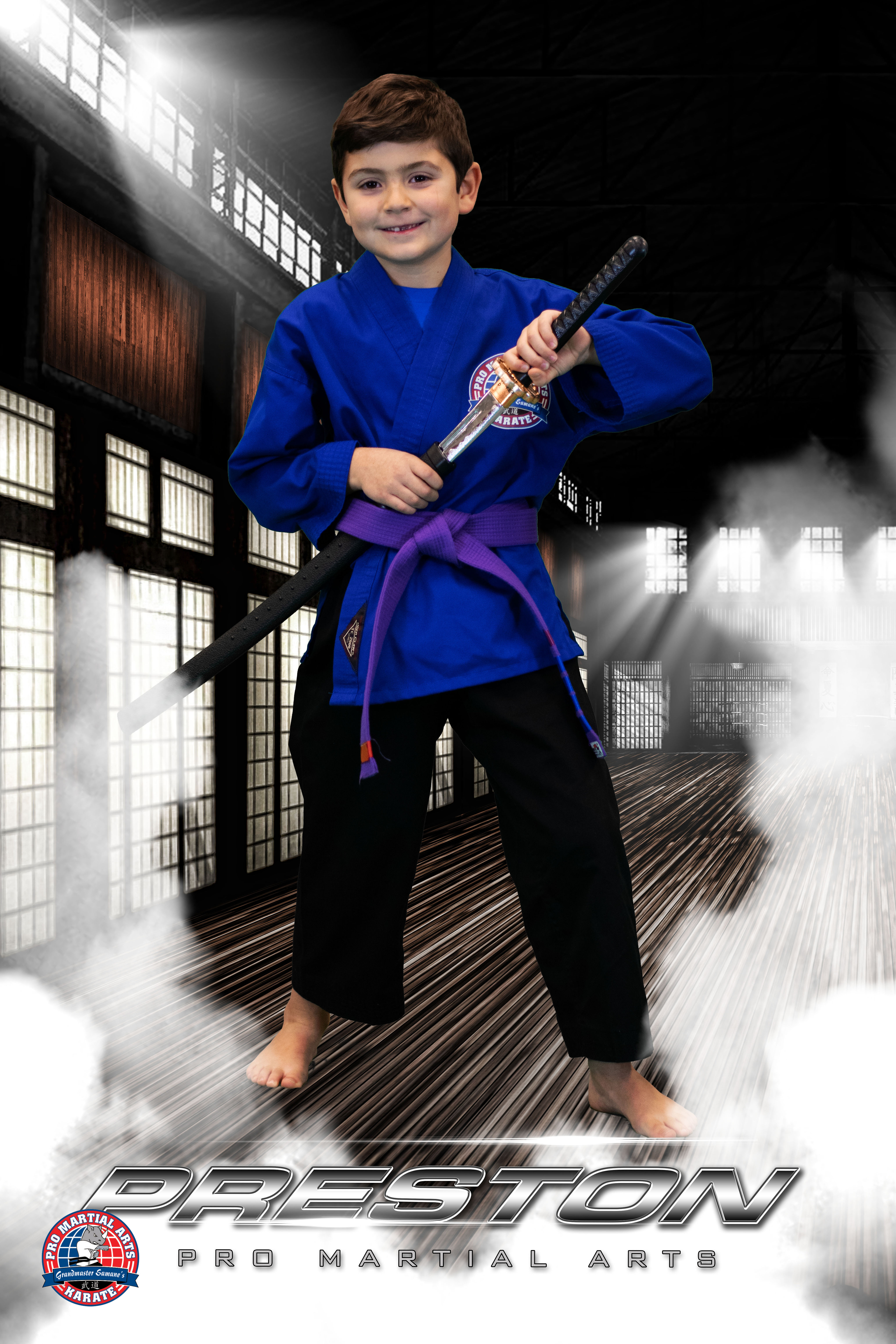 Preston - weapon picture in dojo
