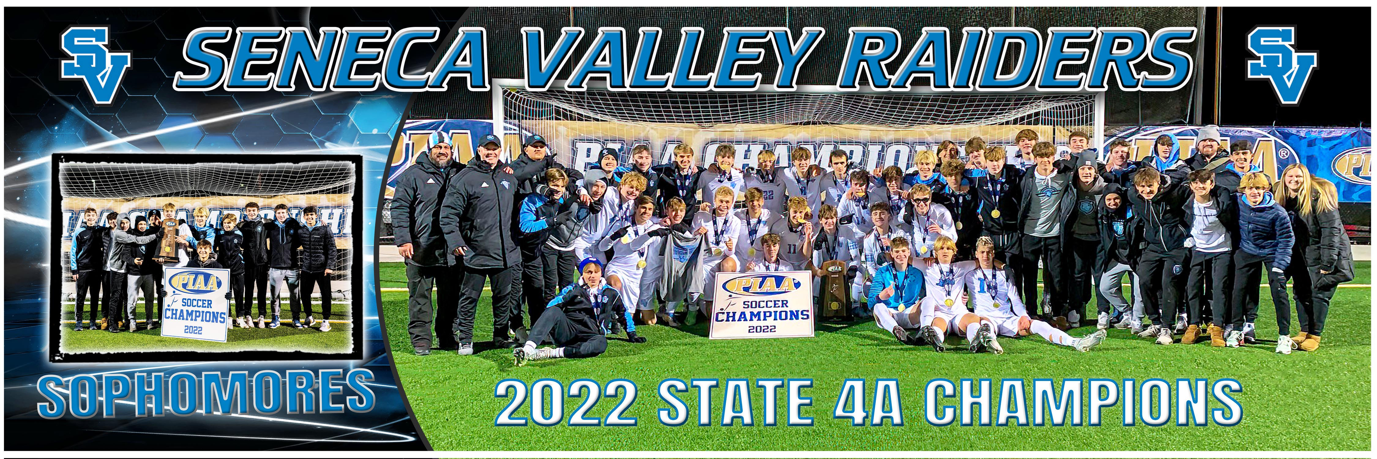 2022 Seneca Valley Boys Soccer State Championship Poster with Sophomores