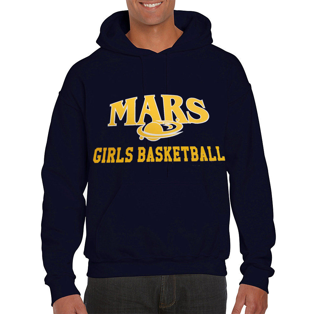 Navy Gildan 50/50 Hooded Sweatshirt