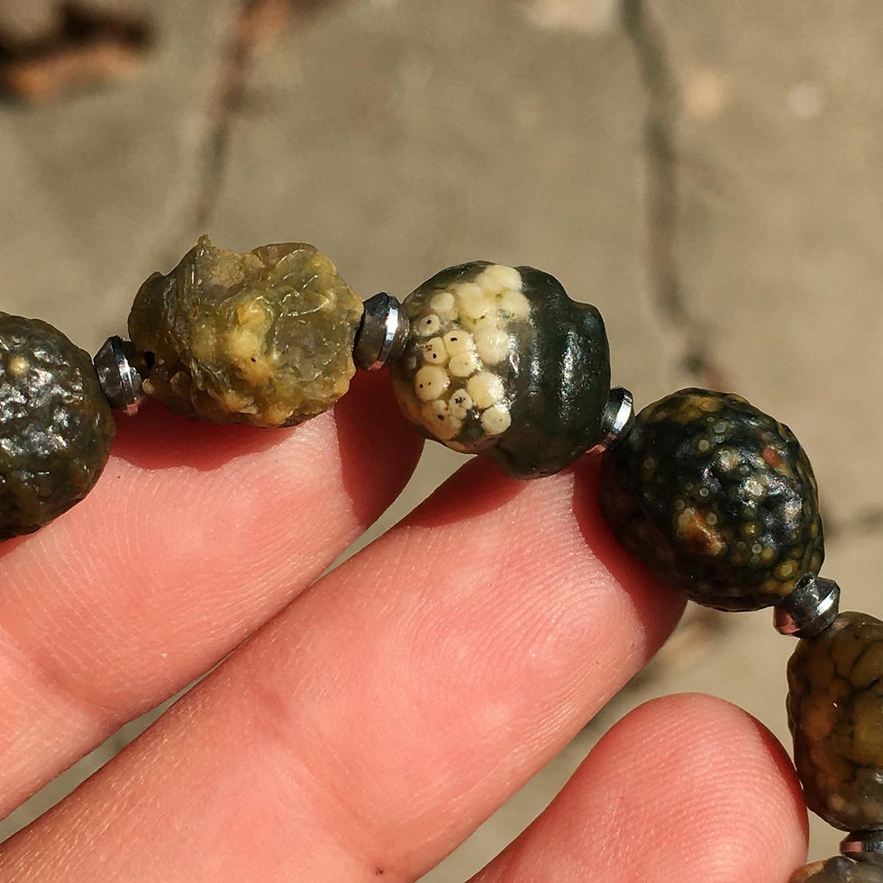 縮圖：Coming Soon | Gobi Agate | 天然原石 綠色 魚子 戈壁瑪瑙 手鏈