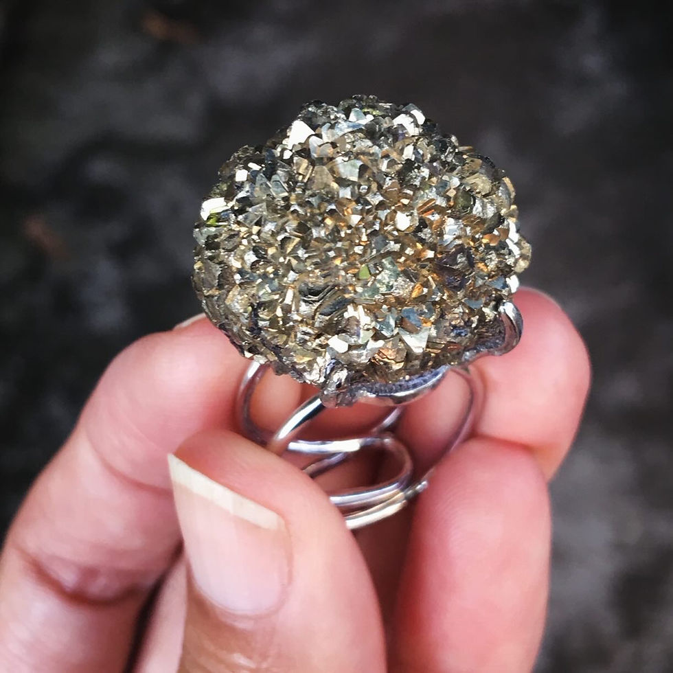 Thumbnail: Chalcopyrite | 天然 礦物 原石 標本 黃銅礦 球 指環