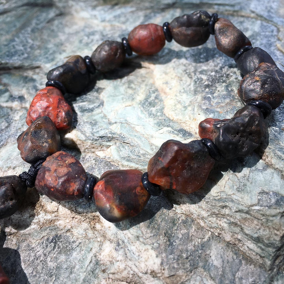 縮圖：Gobi Agate | 戈壁 鴨血瑪瑙 原石 籽料 手鏈 GB01