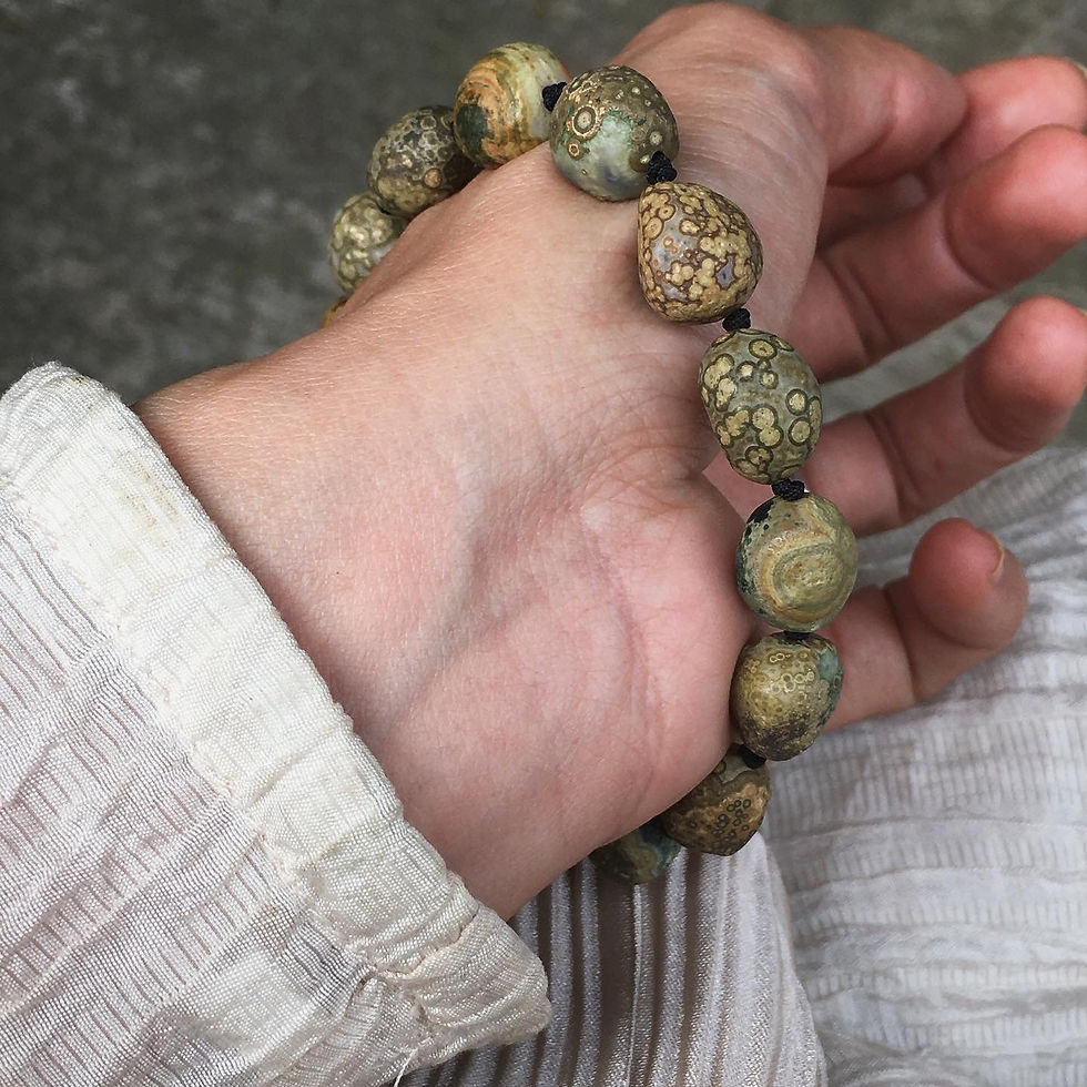サムネイル： Gobi Agate | 1.1 天然原石 戈壁石 卓資山 眼石 手鏈