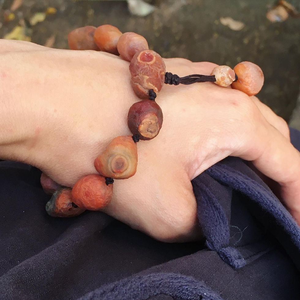 サムネイル： Gobi Agate | 天然原石 紅毛線團 眼睛石 戈壁瑪瑙 手鏈