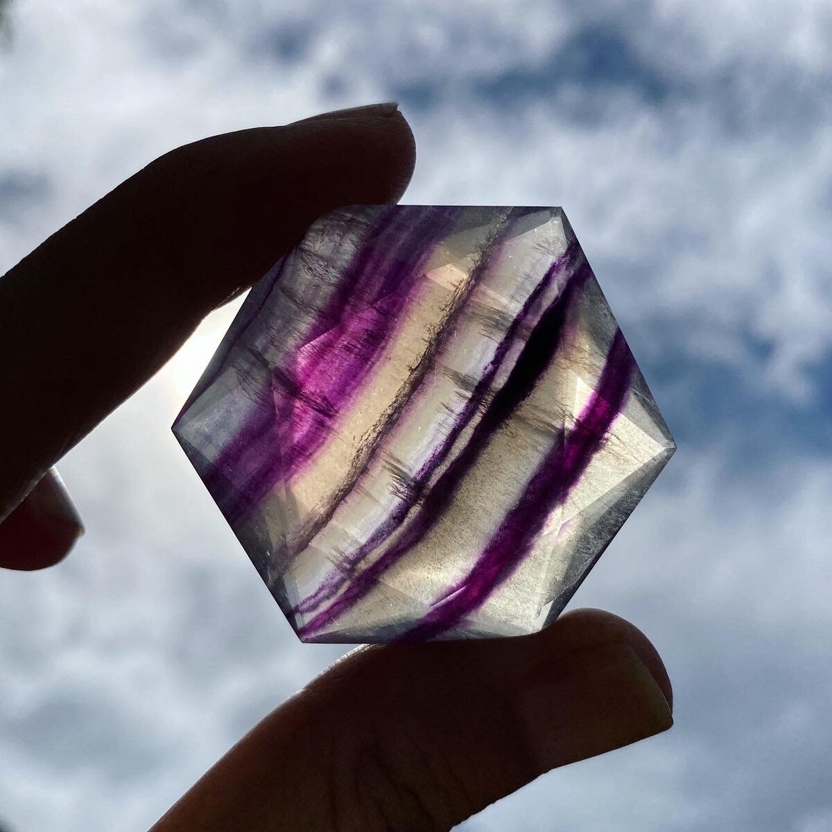 Fluorite | 千層 螢石 六芒星