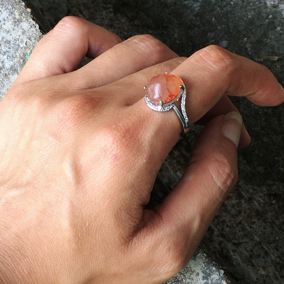 サムネイル： Gobi Agate | 冰絲血脈 戈壁瑪瑙 原石 指環