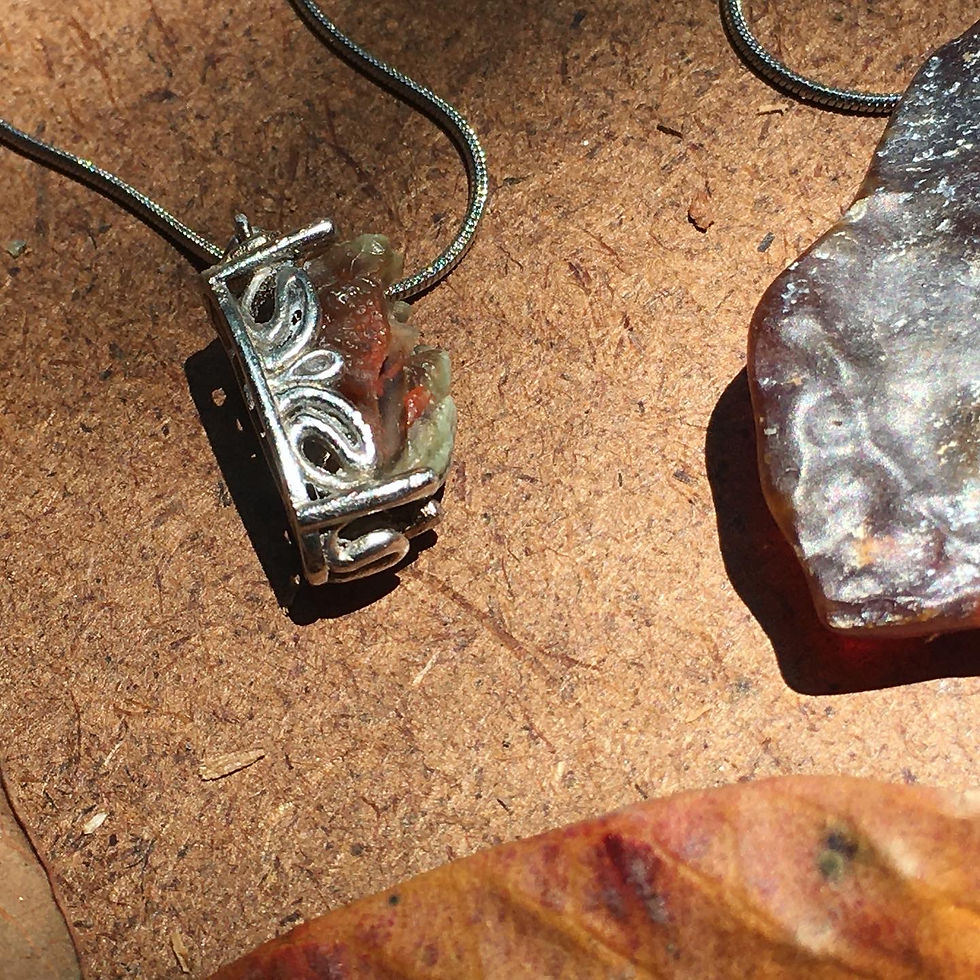 Thumbnail: Gobi Agate | 天然石 戈壁 黑山瑪瑙 原石 頸鏈 GB46