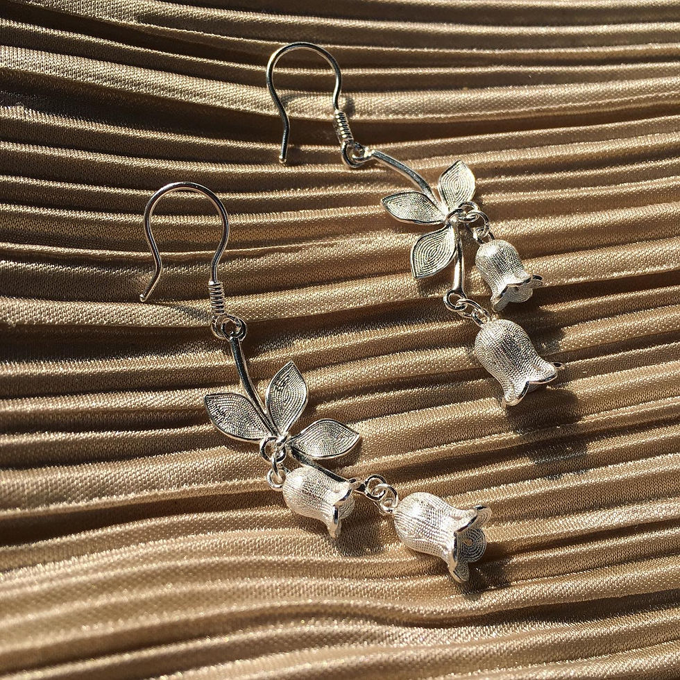 s999 足銀 鈴蘭 耳環