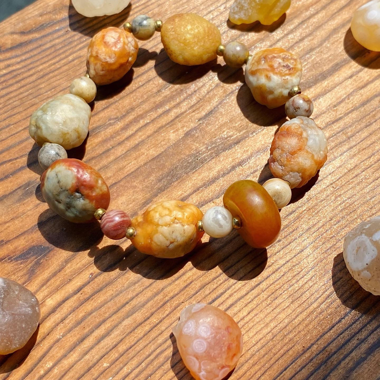 Gobi Agate | 黃龍玉 戈壁瑪瑙 血脈 瘋狂瑪瑙 手鏈