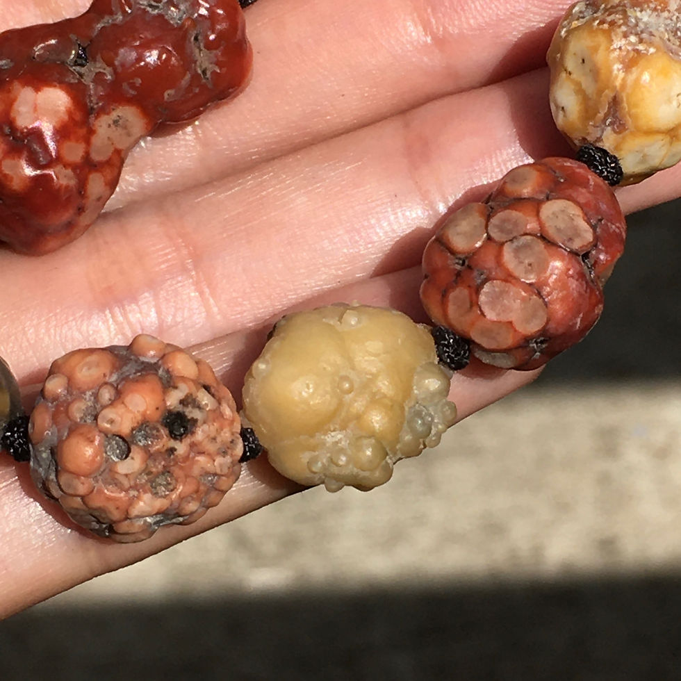 縮圖：Gobi Agate | 天然原石 戈壁瑪瑙 彩魚子 手鏈 AB