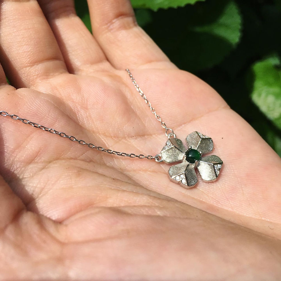 サムネイル： Jade | 古典 翡翠 四葉草 頸鏈