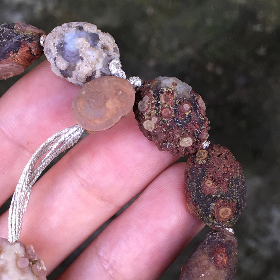 縮圖：Gobi Agate | 天然原石 戈壁瑪瑙 蘇鴻圖 眼石 手鏈