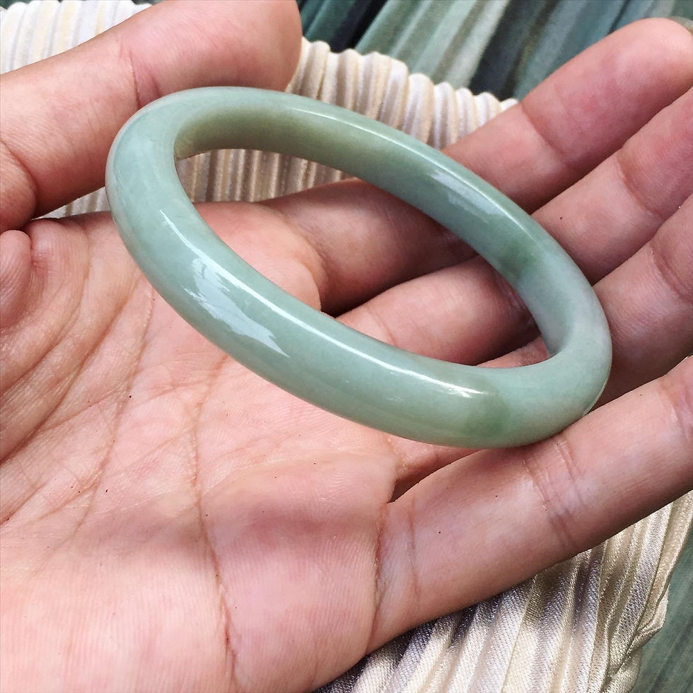 縮圖：Jade | 天然石 和田玉 奶藍色 手鐲 52.4