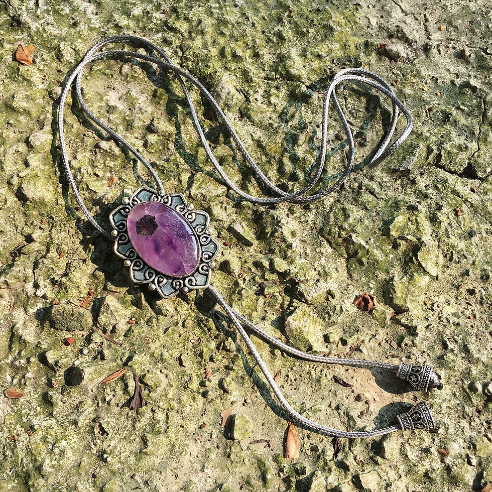 サムネイル： Trapiche Amethyst | 時光隧道 紫水晶 頸鏈 領帶